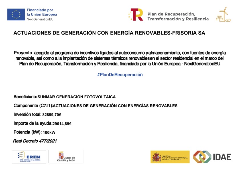 Energías renovables. Frisoria